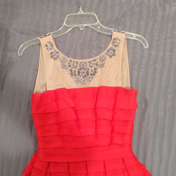 Red bcbg evening dress size xxs - Picture 3 of 4